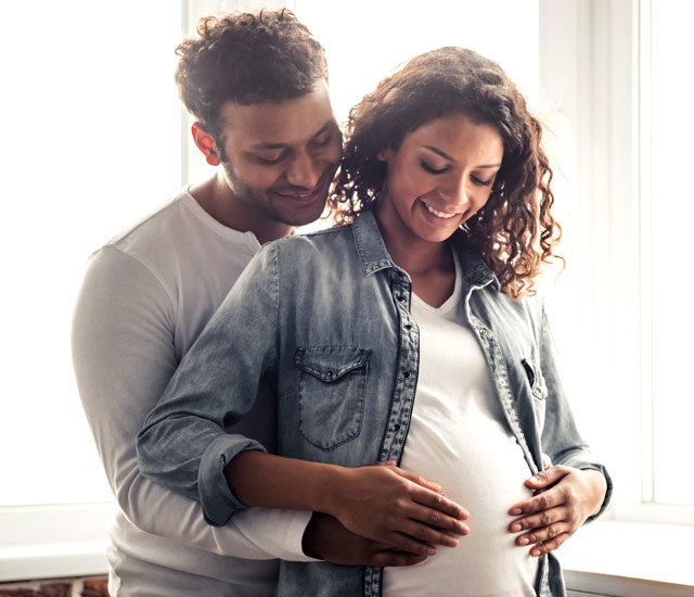 Couple representing reproductive genetics and family planning
